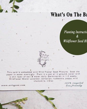 "Whimsical Hummingbird Harmony" Wildflower Seed Card
