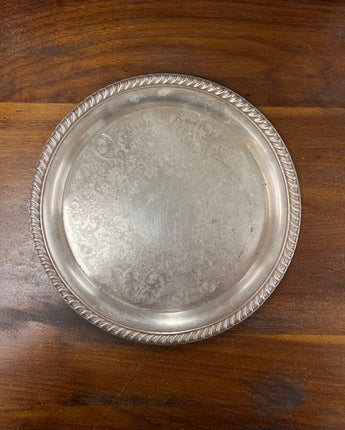 Antique Round Silver Tray
