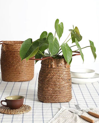 Seagrass Basket with handles | Medium