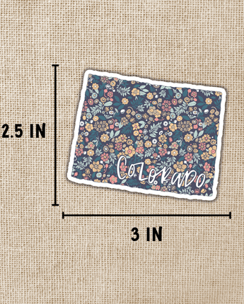 Colorado Floral State Sticker