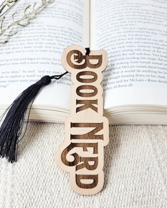 Book Nerd Wood Bookmark