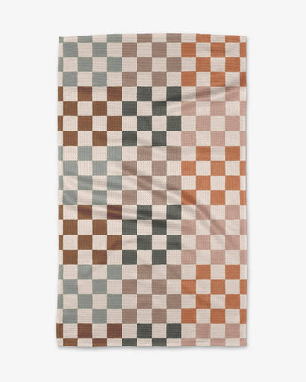 Autumn Checkers Tea Towel