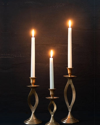 Brass Twist Taper Candle Holder | Large