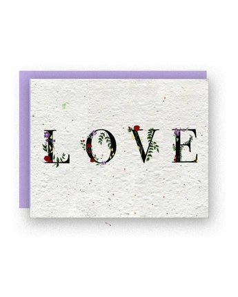 "Love" Wildflower Seed paper Card