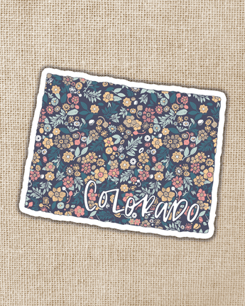 Colorado Floral State Sticker