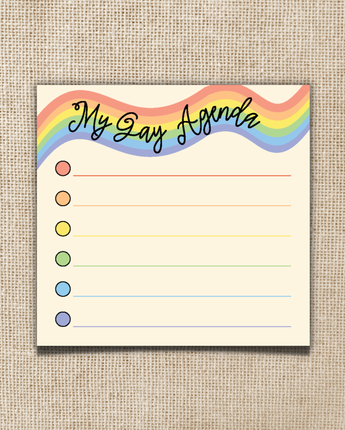 "My Gay Agenda" Pride Sticky Notes