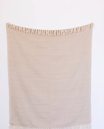 Diamond Taupe Recycled Cotton Throw